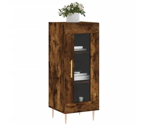 Šoninė Spintelė, Dūminio Ąžuolo, 34,5X34X90cm Apdirbta Mediena