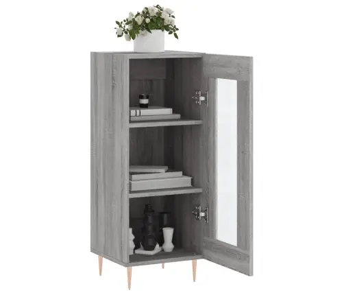 Šoninė Spintelė, Pilka Ąžuolo, 34,5X34X90cm Apdirbta Mediena