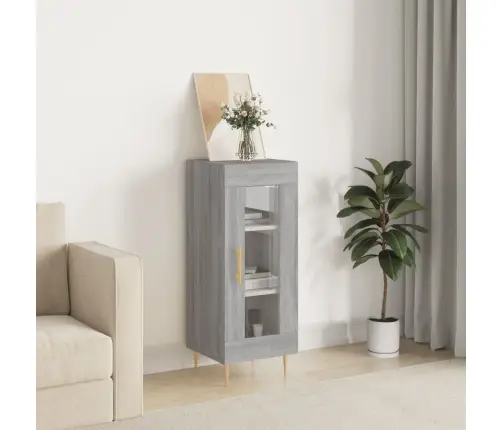 Šoninė Spintelė, Pilka Ąžuolo, 34,5X34X90cm Apdirbta Mediena