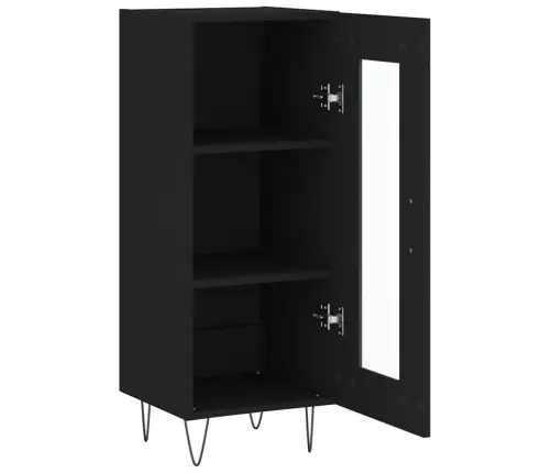 Kumode, Melna, 34,5X34X90 Cm, Inženierijas Koks Vidaxl