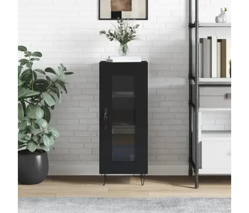 Kumode, Melna, 34,5X34X90 Cm, Inženierijas Koks Vidaxl