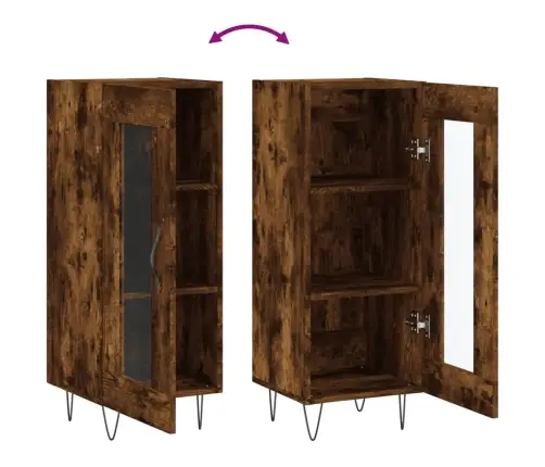 Kumode, Ozolkoka Krāsa, 34,5X34X90 Cm, Inženierijas Koks Vidaxl