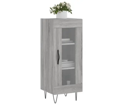 Kumode, Pelēka Ozolkoka, 34,5X34X90 Cm, Inženierijas Koks Vidaxl