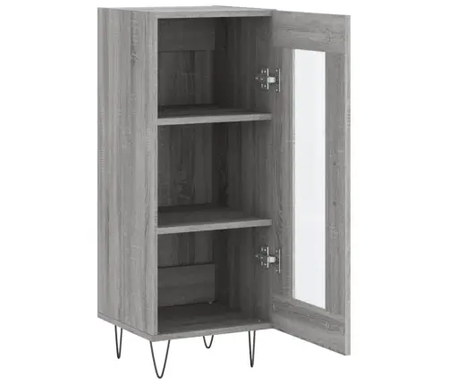 Kumode, Pelēka Ozolkoka, 34,5X34X90 Cm, Inženierijas Koks Vidaxl