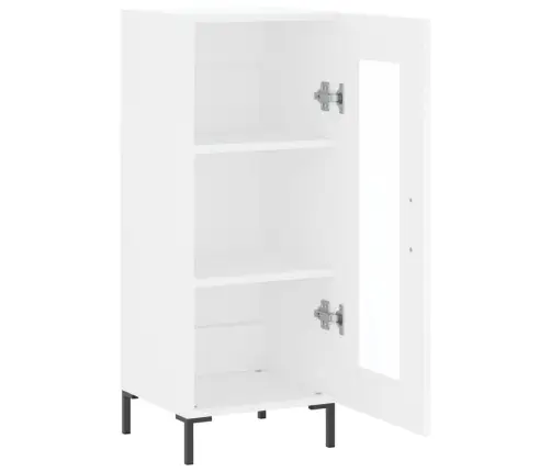 Kumode, Balta, 34,5X34X90 Cm, Inženierijas Koks Vidaxl