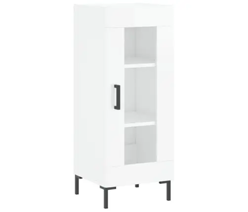 Kumode, Spīdīgi Balta, 34,5X34X90 Cm, Inženierijas Koks Vidaxl