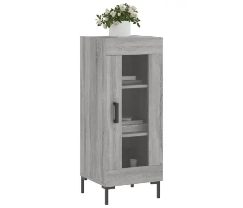 Kumode, Pelēka Ozolkoka, 34,5X34X90 Cm, Inženierijas Koks Vidaxl