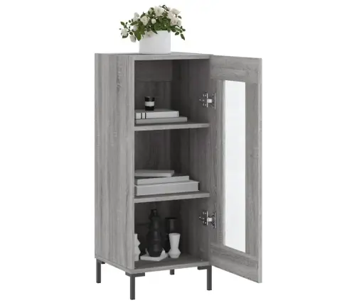 Kumode, Pelēka Ozolkoka, 34,5X34X90 Cm, Inženierijas Koks Vidaxl