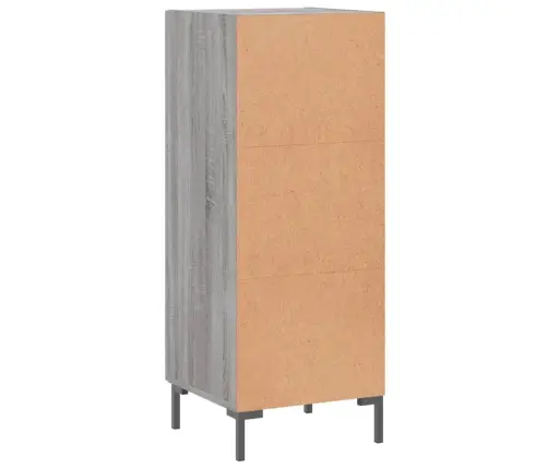 Kumode, Pelēka Ozolkoka, 34,5X34X90 Cm, Inženierijas Koks Vidaxl