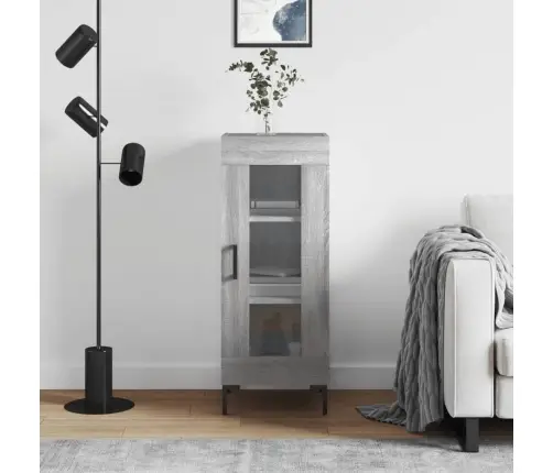 Kumode, Pelēka Ozolkoka, 34,5X34X90 Cm, Inženierijas Koks Vidaxl