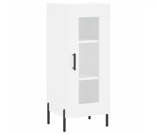 Kumode, Balta, 34,5X34X90 Cm, Inženierijas Koks Vidaxl