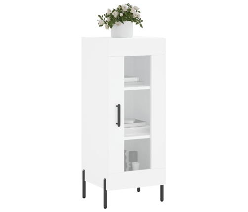 Kumode, Balta, 34,5X34X90 Cm, Inženierijas Koks Vidaxl