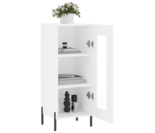 Kumode, Balta, 34,5X34X90 Cm, Inženierijas Koks Vidaxl