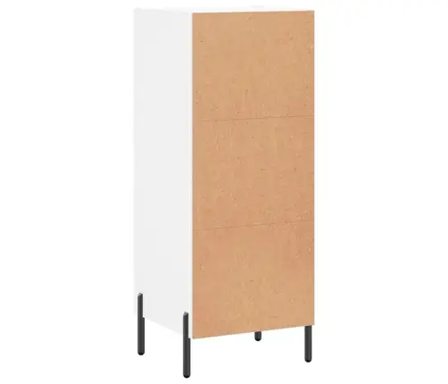 Kumode, Balta, 34,5X34X90 Cm, Inženierijas Koks Vidaxl