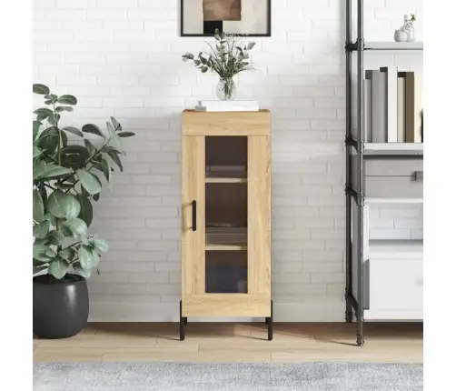 Kumode, Ozolkoka Krāsa, 34,5X34X90 Cm, Inženierijas Koks Vidaxl