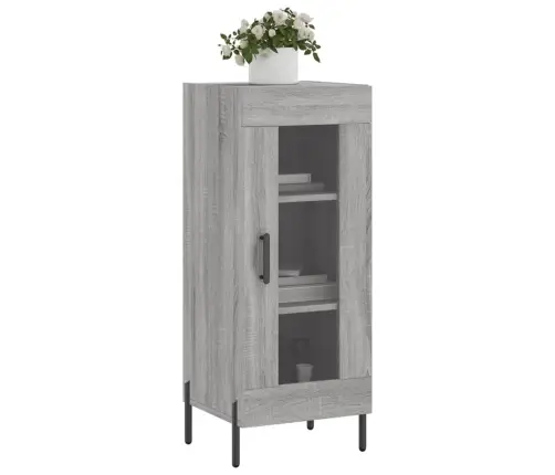 Kumode, Pelēka Ozolkoka, 34,5X34X90 Cm, Inženierijas Koks Vidaxl