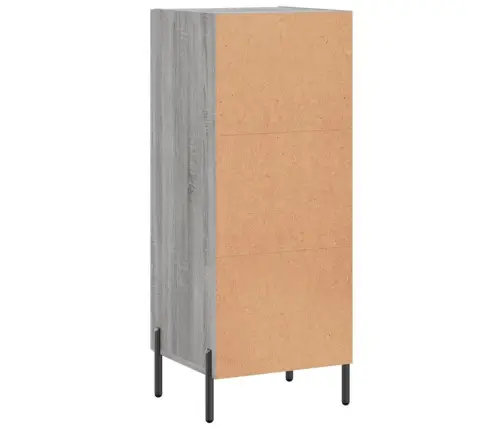 Kumode, Pelēka Ozolkoka, 34,5X34X90 Cm, Inženierijas Koks Vidaxl