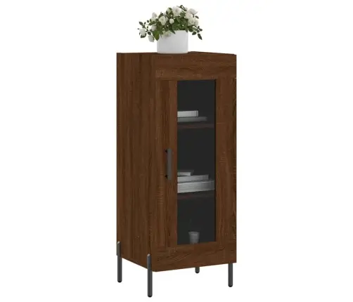 Šoninė Spintelė, Ruda Ąžuolo, 34,5X34X90cm Apdirbta Mediena