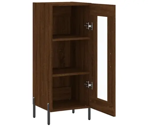 Šoninė Spintelė, Ruda Ąžuolo, 34,5X34X90cm Apdirbta Mediena