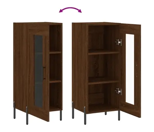 Šoninė Spintelė, Ruda Ąžuolo, 34,5X34X90cm Apdirbta Mediena