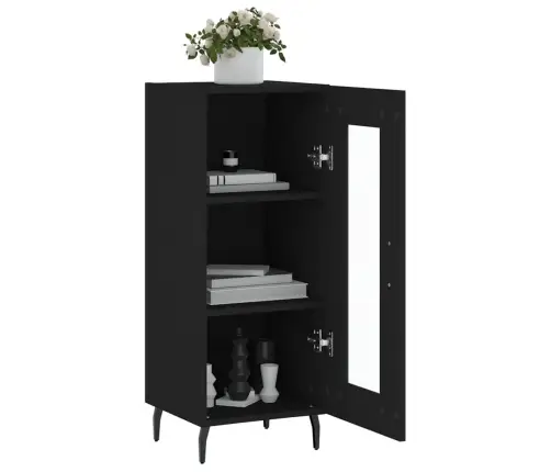 Kumode, Melna, 34,5X34X90 Cm, Inženierijas Koks Vidaxl