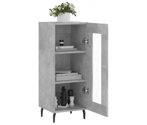 Šoninė Spintelė, Betono Pilka, 34,5X34X90cm Apdirbta Mediena