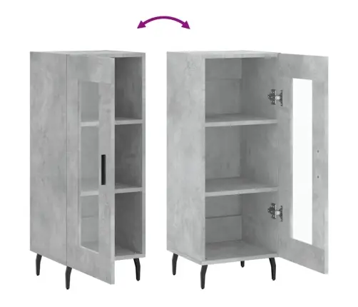 Šoninė Spintelė, Betono Pilka, 34,5X34X90cm Apdirbta Mediena