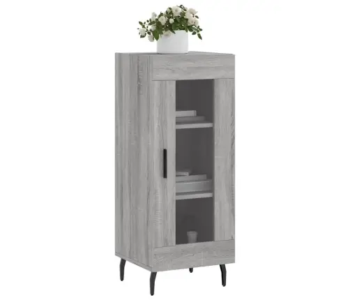 Kumode, Pelēka Ozolkoka, 34,5X34X90 Cm, Inženierijas Koks Vidaxl