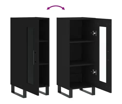 Puhvetkapp, Must, 34,5 X 34 X 90 cm Tehispuit