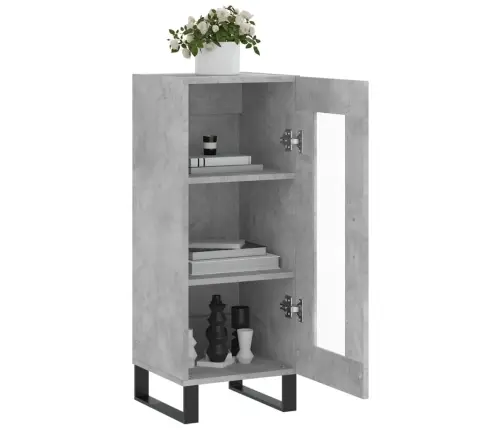 Puhvetkapp, Betoonhall, 34,5 X 34 X 90 cm Tehispuit
