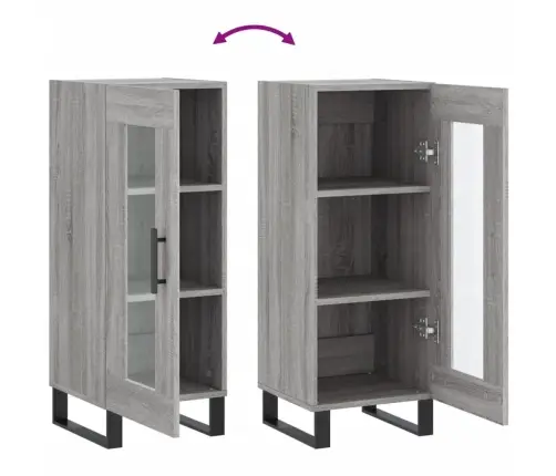 Puhvetkapp, Hall Sonoma Tamm, 34,5X34X90 cm Tehispuit