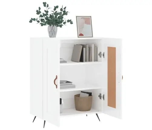 Kumode, Spīdīgi Balta, 69,5X34X90 Cm, Inženierijas Koks Vidaxl