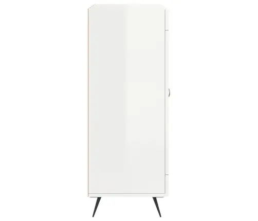 Kumode, Spīdīgi Balta, 69,5X34X90 Cm, Inženierijas Koks Vidaxl