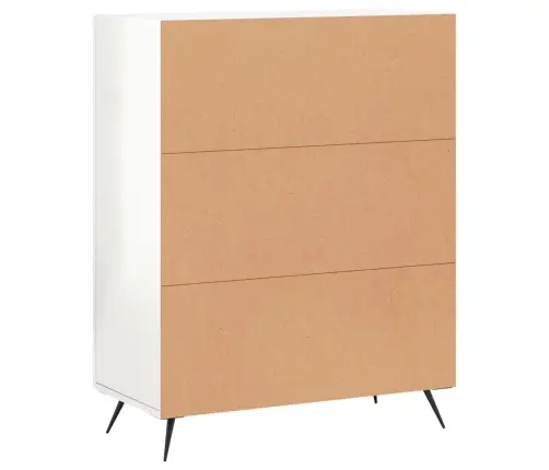 Kumode, Spīdīgi Balta, 69,5X34X90 Cm, Inženierijas Koks Vidaxl