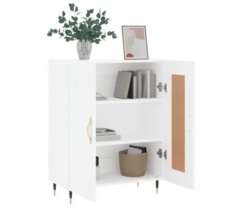 Kumode, Balta, 69,5X34X90 Cm, Inženierijas Koks Vidaxl