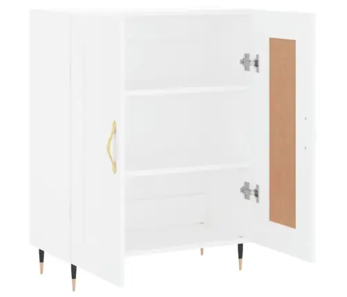 Kumode, Balta, 69,5X34X90 Cm, Inženierijas Koks Vidaxl