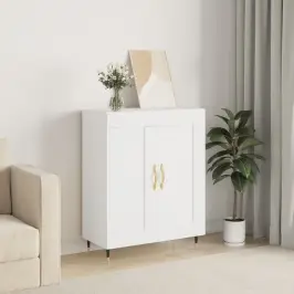 Kumode, Balta, 69,5X34X90 Cm, Inženierijas Koks Vidaxl