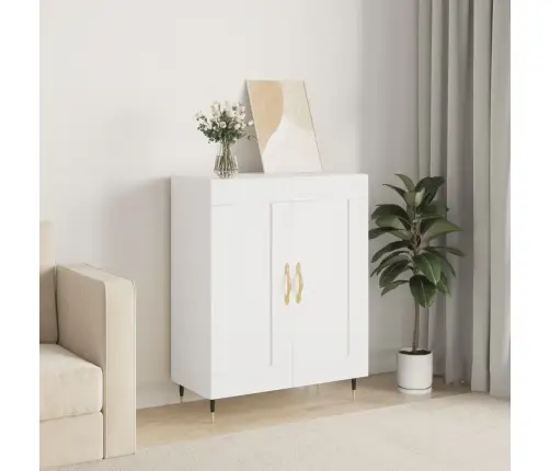 Kumode, Balta, 69,5X34X90 Cm, Inženierijas Koks Vidaxl