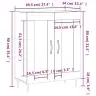 Puhvetkapp, Betoonhall, 69,5 X 34 X 90 cm Tehispuit