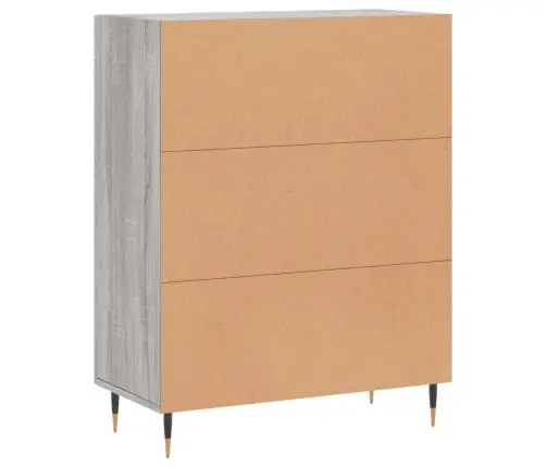 Kumode, Pelēka Ozolkoka, 69,5X34X90 Cm, Inženierijas Koks Vidaxl