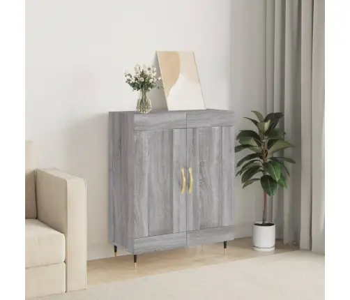 Kumode, Pelēka Ozolkoka, 69,5X34X90 Cm, Inženierijas Koks Vidaxl