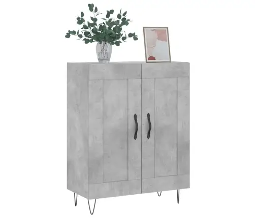 Kumode, Betona Pelēka, 69,5X34X90 Cm, Inženierijas Koks Vidaxl