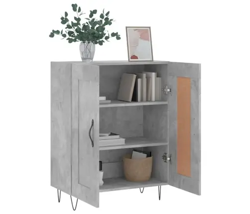 Kumode, Betona Pelēka, 69,5X34X90 Cm, Inženierijas Koks Vidaxl