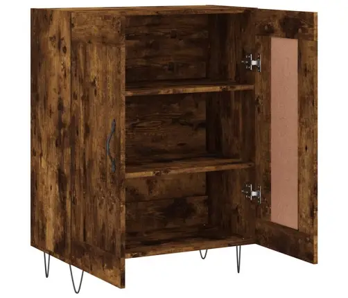 Šoninė Spintelė, Dūminio Ąžuolo, 69,5X34X90cm Apdirbta Mediena