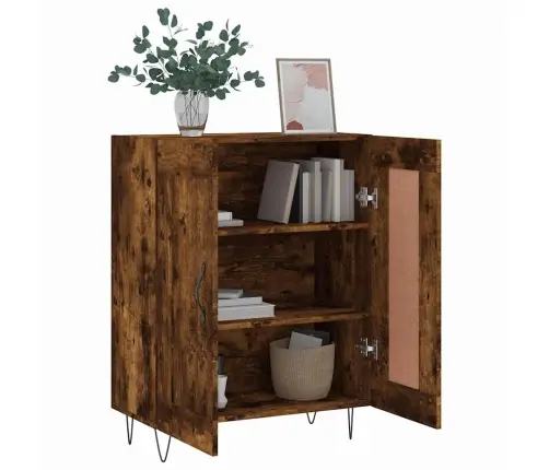 Šoninė Spintelė, Dūminio Ąžuolo, 69,5X34X90cm Apdirbta Mediena