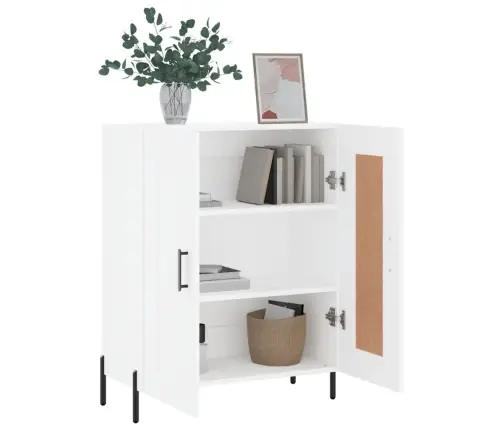 Kumode, Balta, 69,5X34X90 Cm, Inženierijas Koks Vidaxl