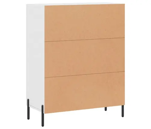 Kumode, Balta, 69,5X34X90 Cm, Inženierijas Koks Vidaxl