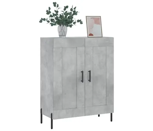 Kumode, Betona Pelēka, 69,5X34X90 Cm, Inženierijas Koks Vidaxl