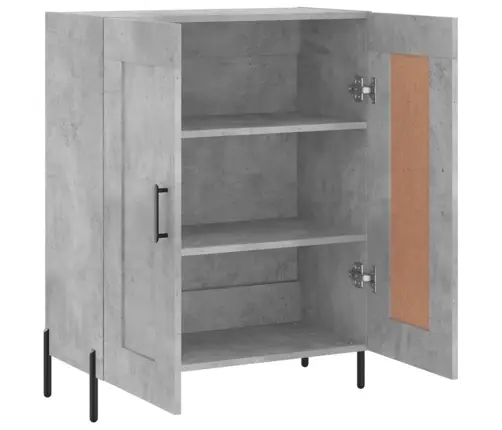 Kumode, Betona Pelēka, 69,5X34X90 Cm, Inženierijas Koks Vidaxl