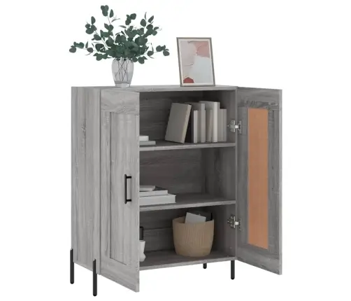 Kumode, Pelēka Ozolkoka, 69,5X34X90 Cm, Inženierijas Koks Vidaxl